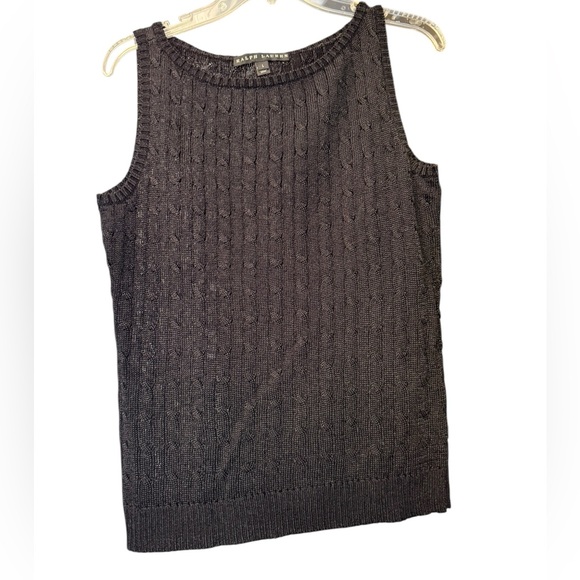 Ralph Lauren Tops - Ralph Lauren Black Label Black Knit Sweater